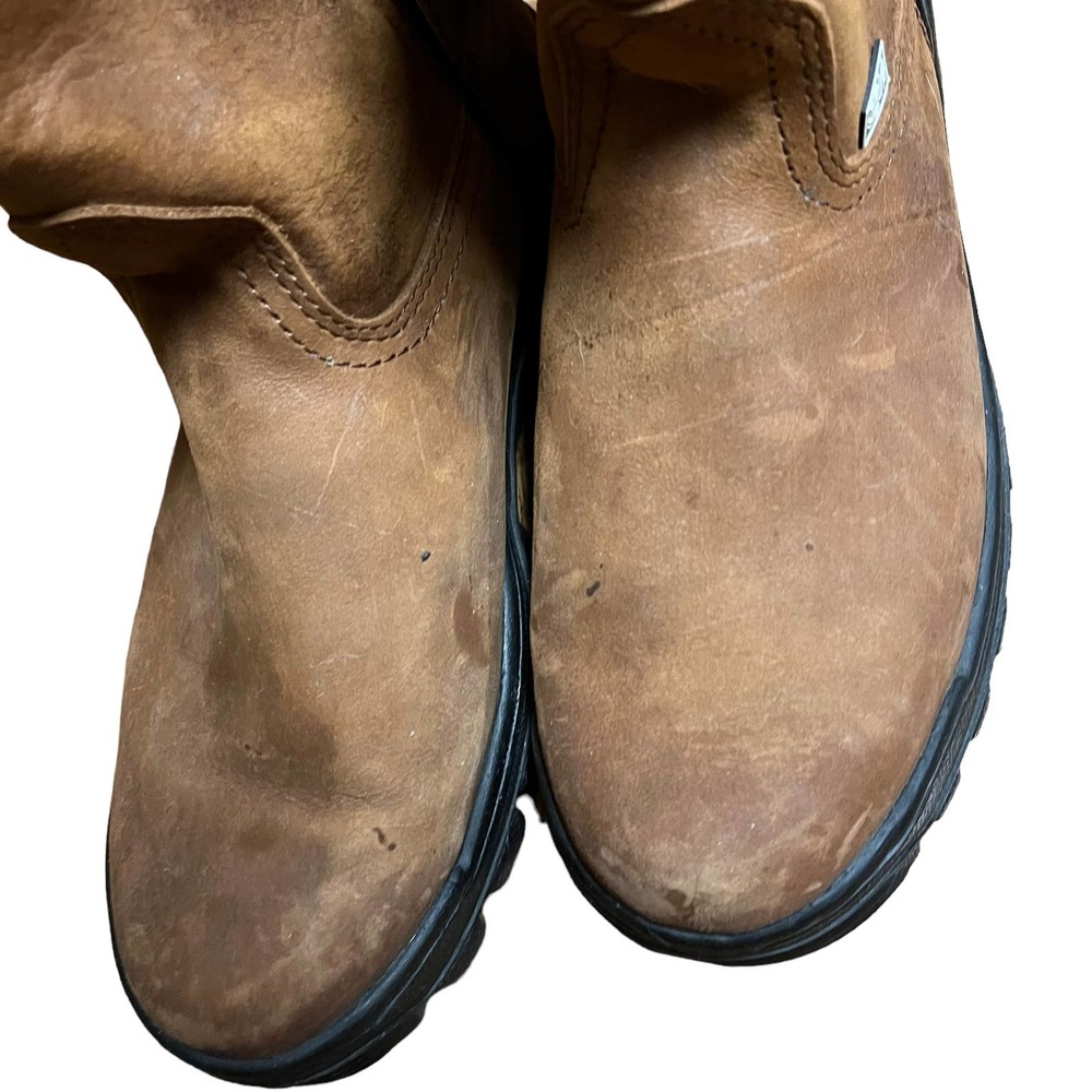 LOM Work Boots Brown Suede Western Men's Made in Mexico Size 10.5 Oil Resistant - Picture 5 of 13